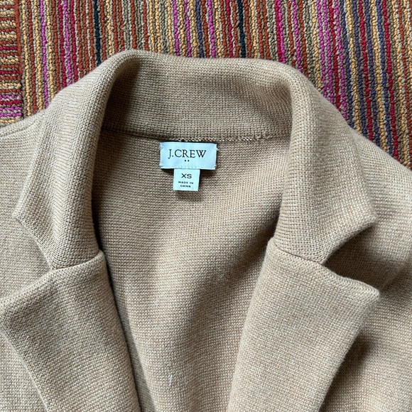 J.Crew Camel Sweater Blazer – Single Button – Size XS - Picture 2 of 2
